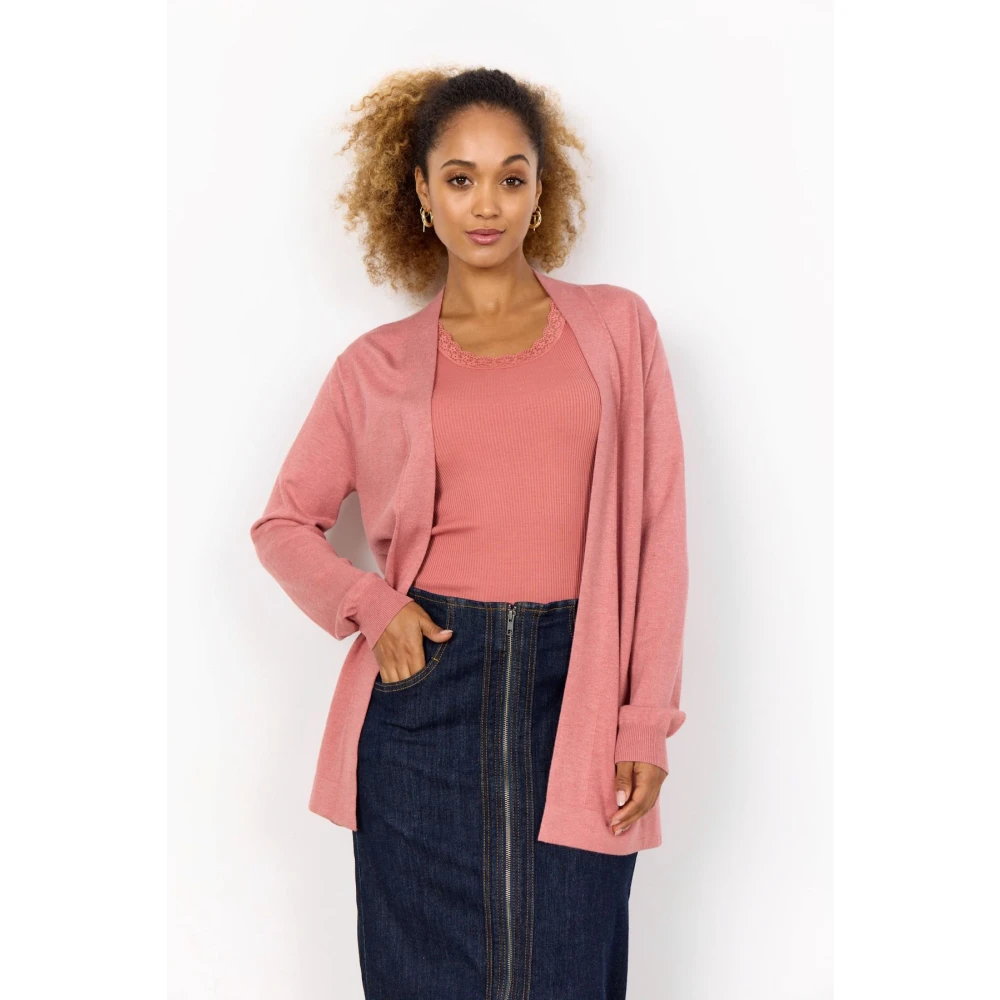 Soyaconcept Comfortabel open voorkant vest Dollie Pink Dames