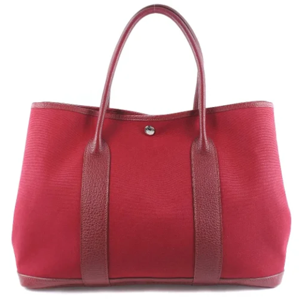 Hermès Vintage Pre-owned Canvas handbags Red Dames