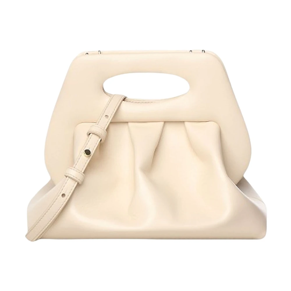 Themoirè Women's White Vegan Fabric Shoulder Bag
