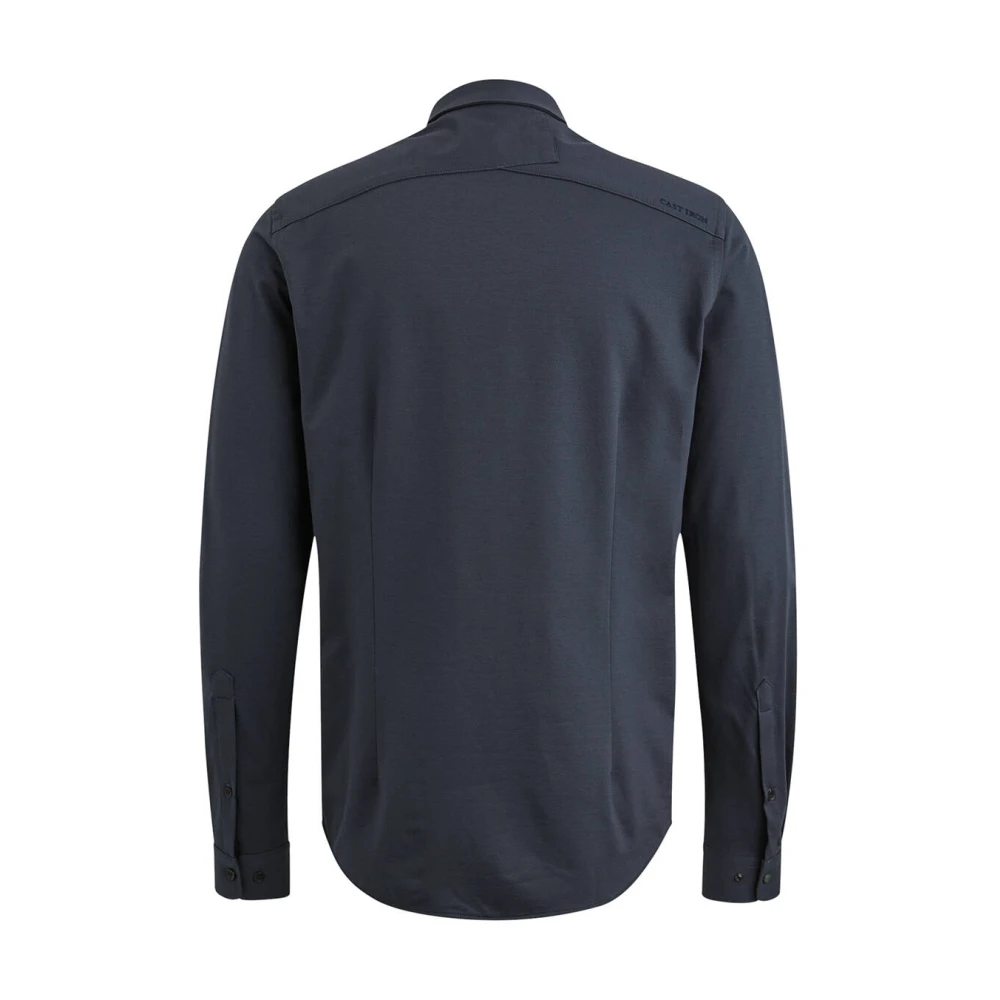 Cast Iron Lange Mouw Twill Jersey Shirt Blue Heren