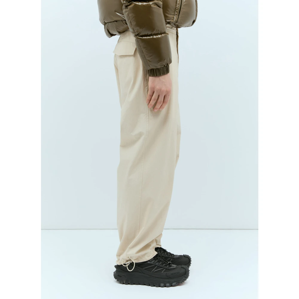 Moncler Poplin Trekkoordbroek Beige Heren