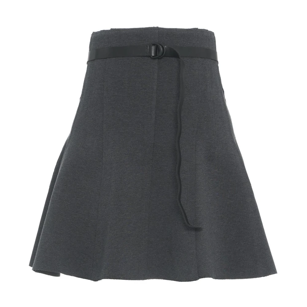 Norma Kamali Grijze Rok Aw24 Handwas Gray Dames