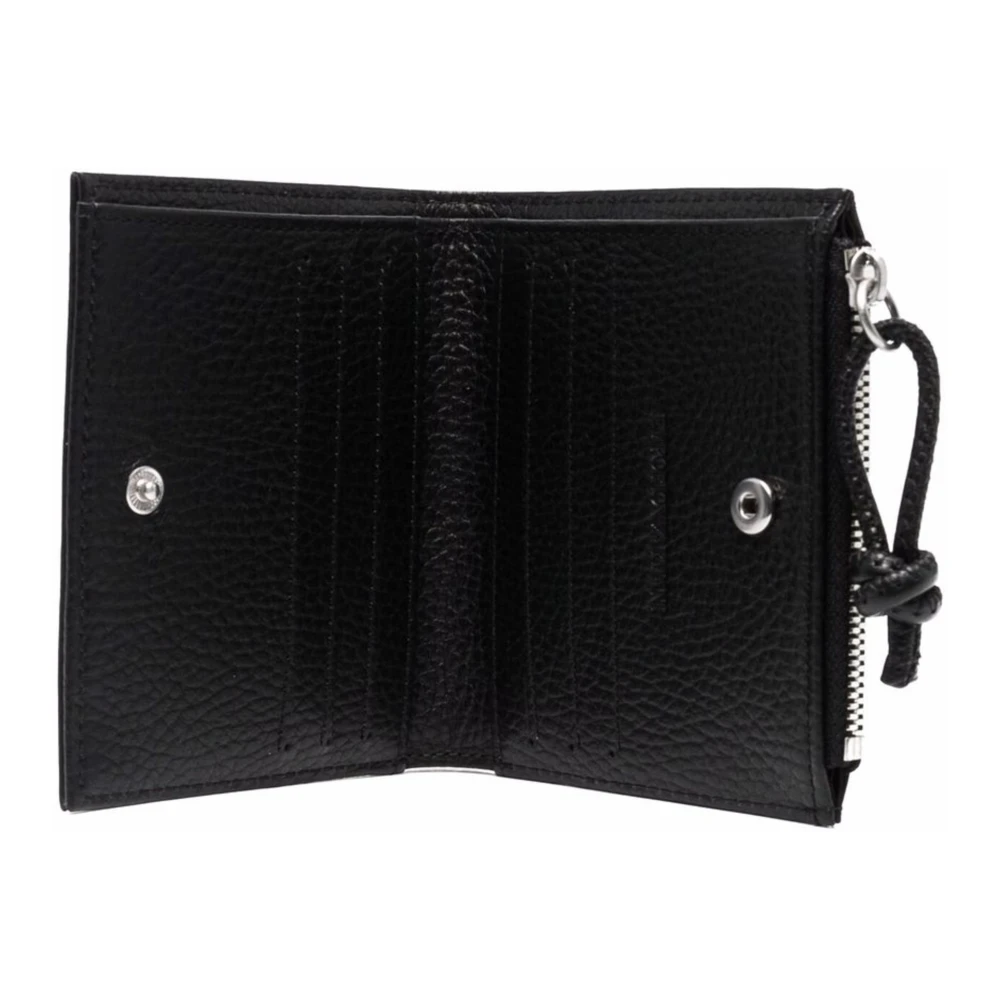 Emporio Armani Slanke Leren Kaarthouder Black Heren