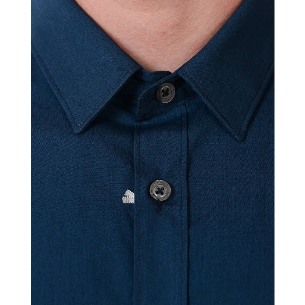 Daniele Alessandrini Casual Katoenen Shirt met Elastaanmix Blue Heren
