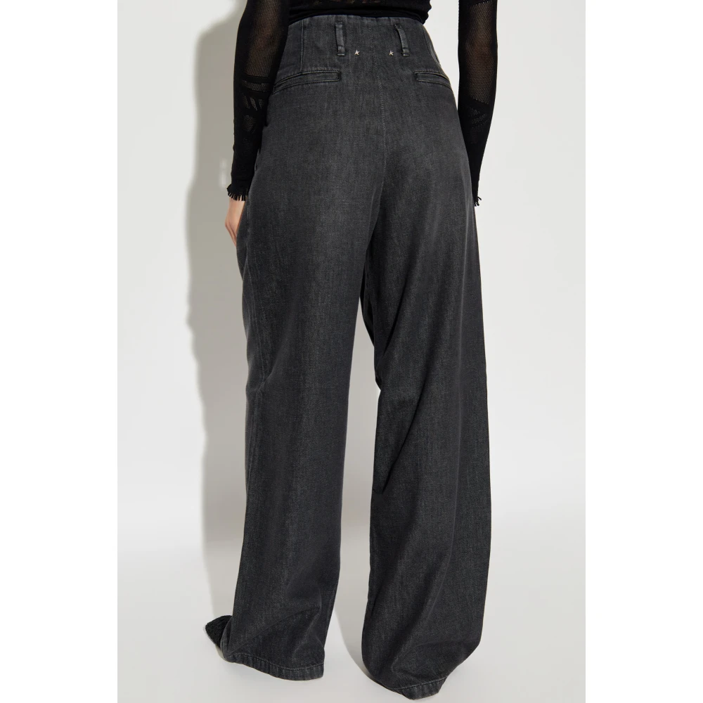Golden Goose Jeans met darts Gray Dames