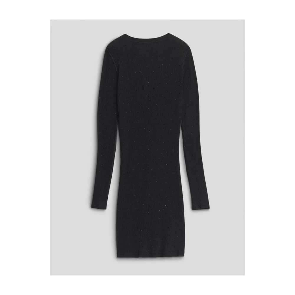 alexander wang Katoenen Crewneck Jurk Black Dames