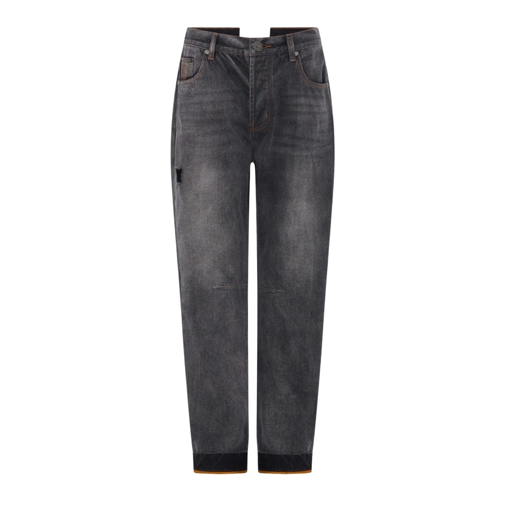 One Teaspoon Women's Gray Loose Fit Jeans, W24, Bandits Low Waist Boyfriend Jeans