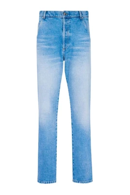 Blå Bomull Straight Cut Jeans