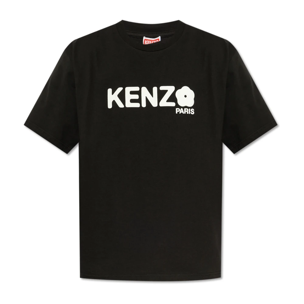 Kenzo Svart T-Shirt Med Tryckt Logotyp