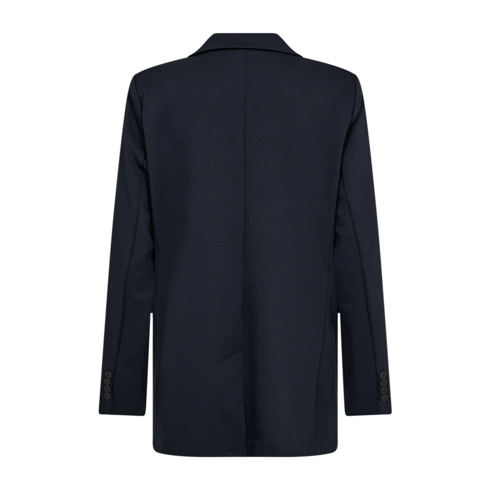 Freequent Elegante Blazer met Brede Revers Blue Dames