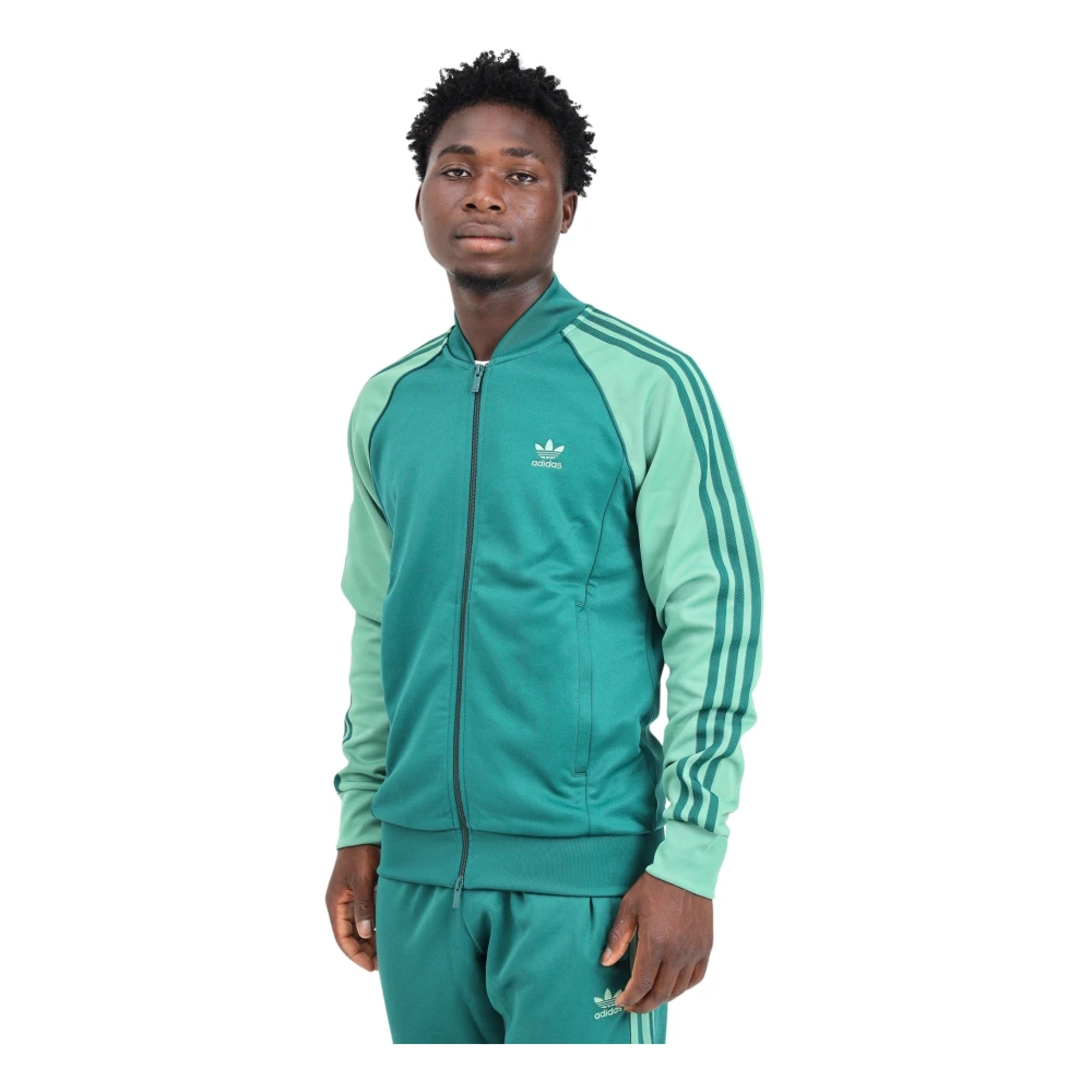 adidas Originals Groene Rits Sweater Klassieke Stijl Green Heren