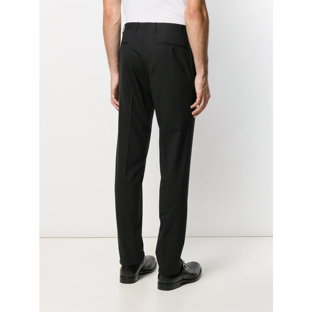 Canali Stretch-wollen broek Drop 6 Black Heren