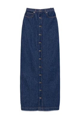 indigo-blue-button-front-skirt