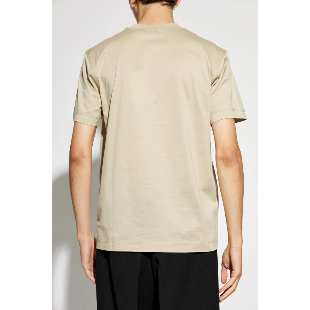 Burberry T-shirt met logo Beige Heren