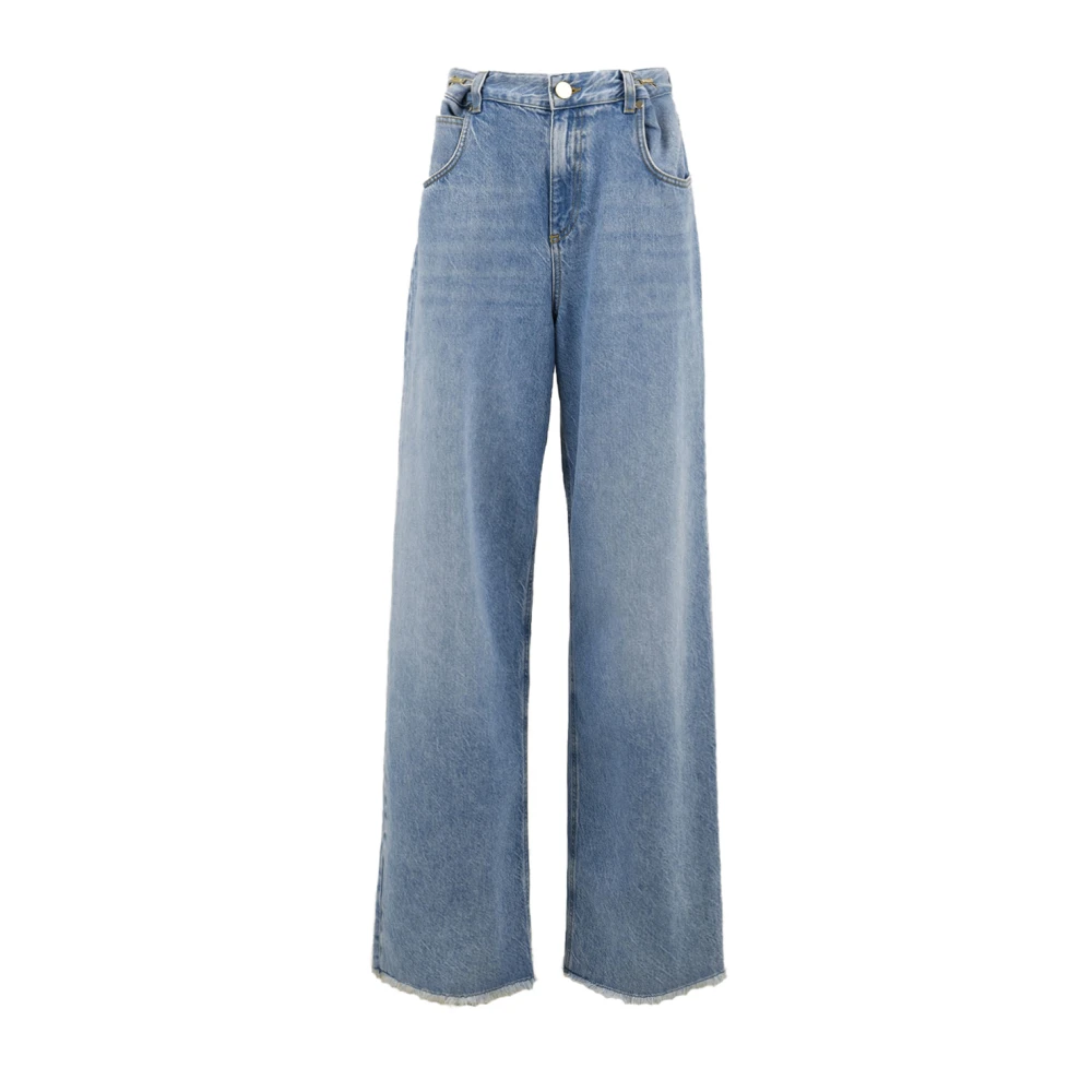 Gaëlle Paris Women's Blue Wide Jeans, W26, Trousers Gaabw00334 Bl01 Model