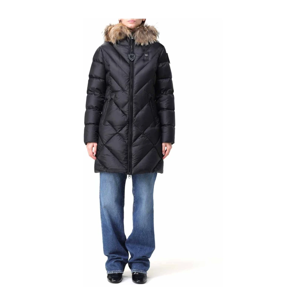 Blauer Zwarte Winterjassen Black Dames