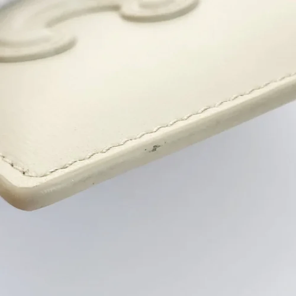 Celine Vintage Pre-owned Leather home-office Beige Dames
