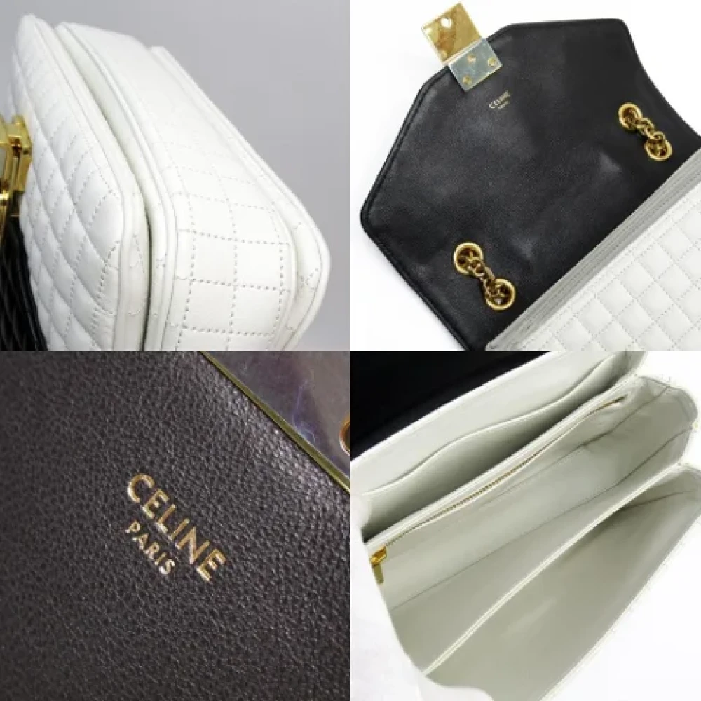 Celine Vintage Pre-owned Leather celine-bags White Dames