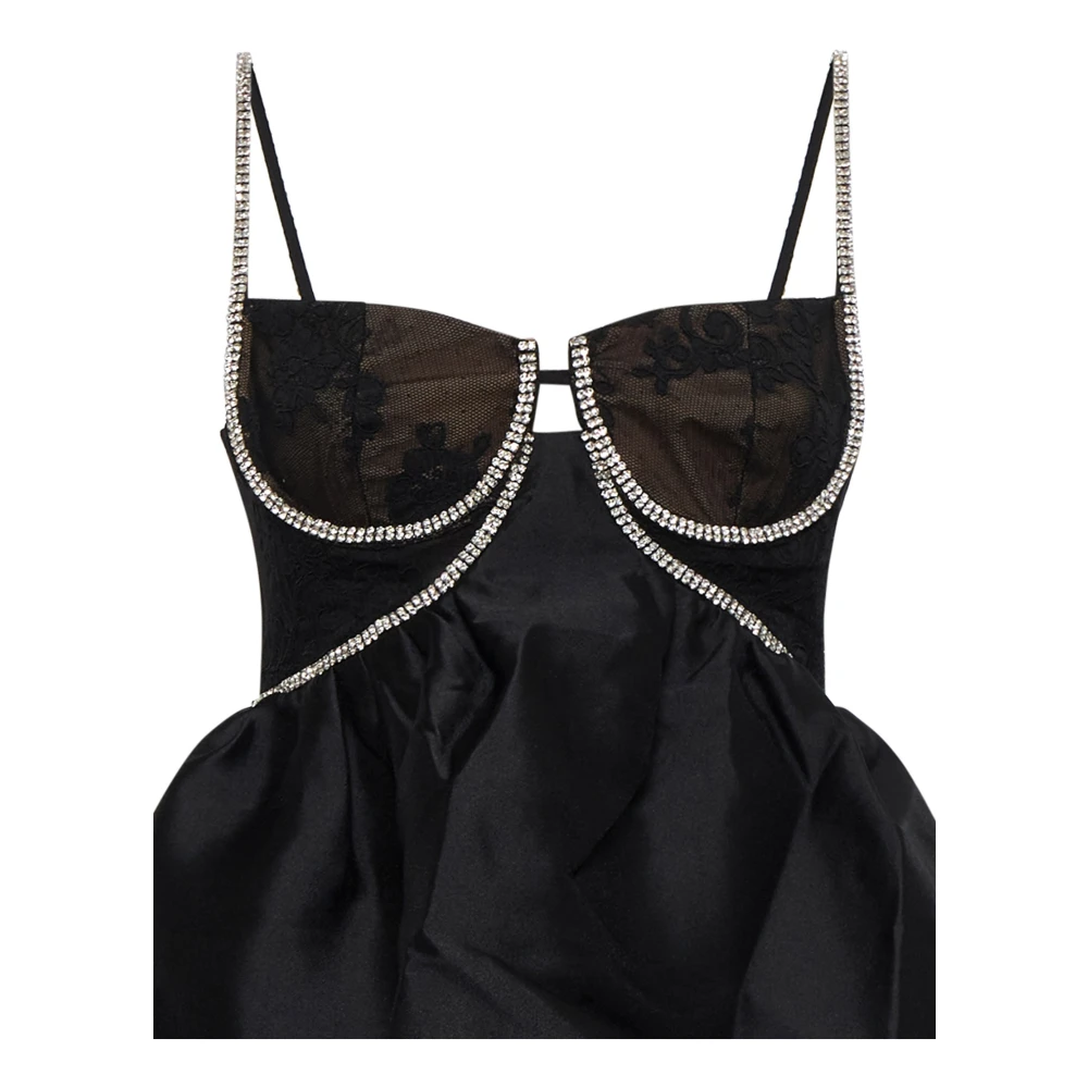Self Portrait Zwarte jurk met uniek ontwerp Black Dames