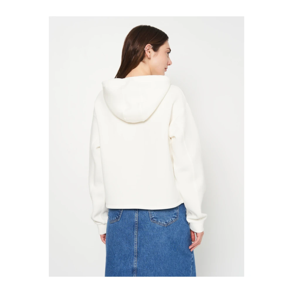 Guess Logo Katoenen Hoodie Beige Dames