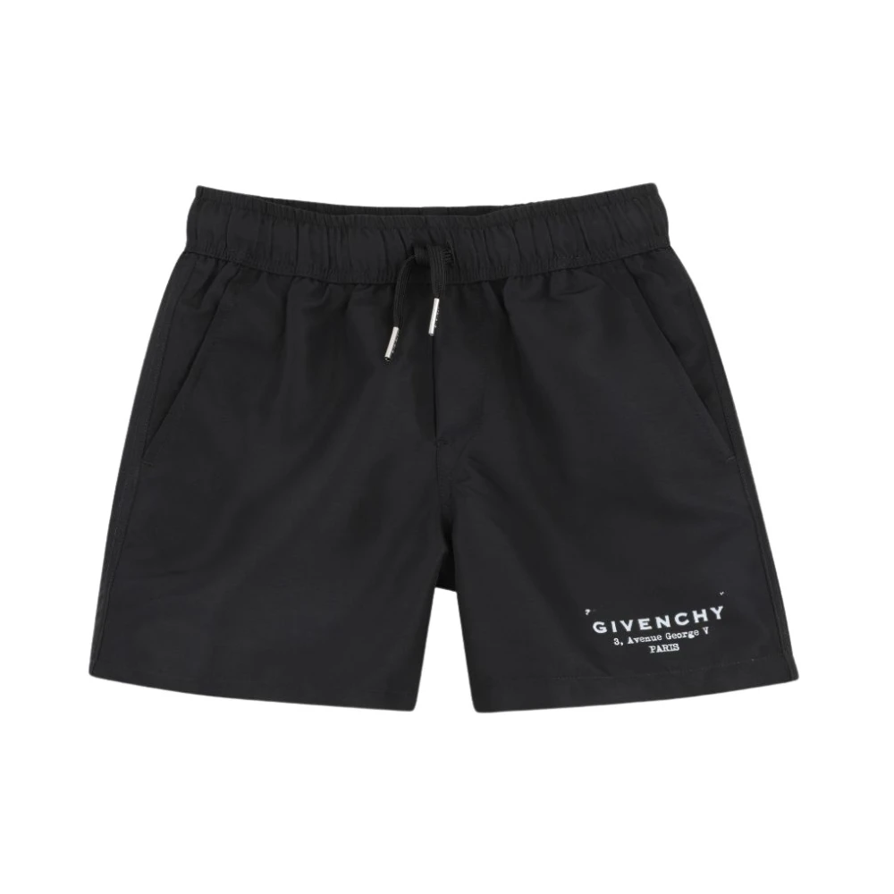 Givenchy Unisex Kids Black Kids Swimming Trunks, 10 Y, Swim Shorts
