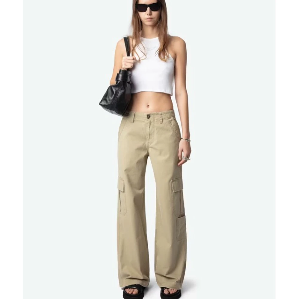 Zadig & Voltaire Militaire katoenen broek met meerdere zakken Beige Dames