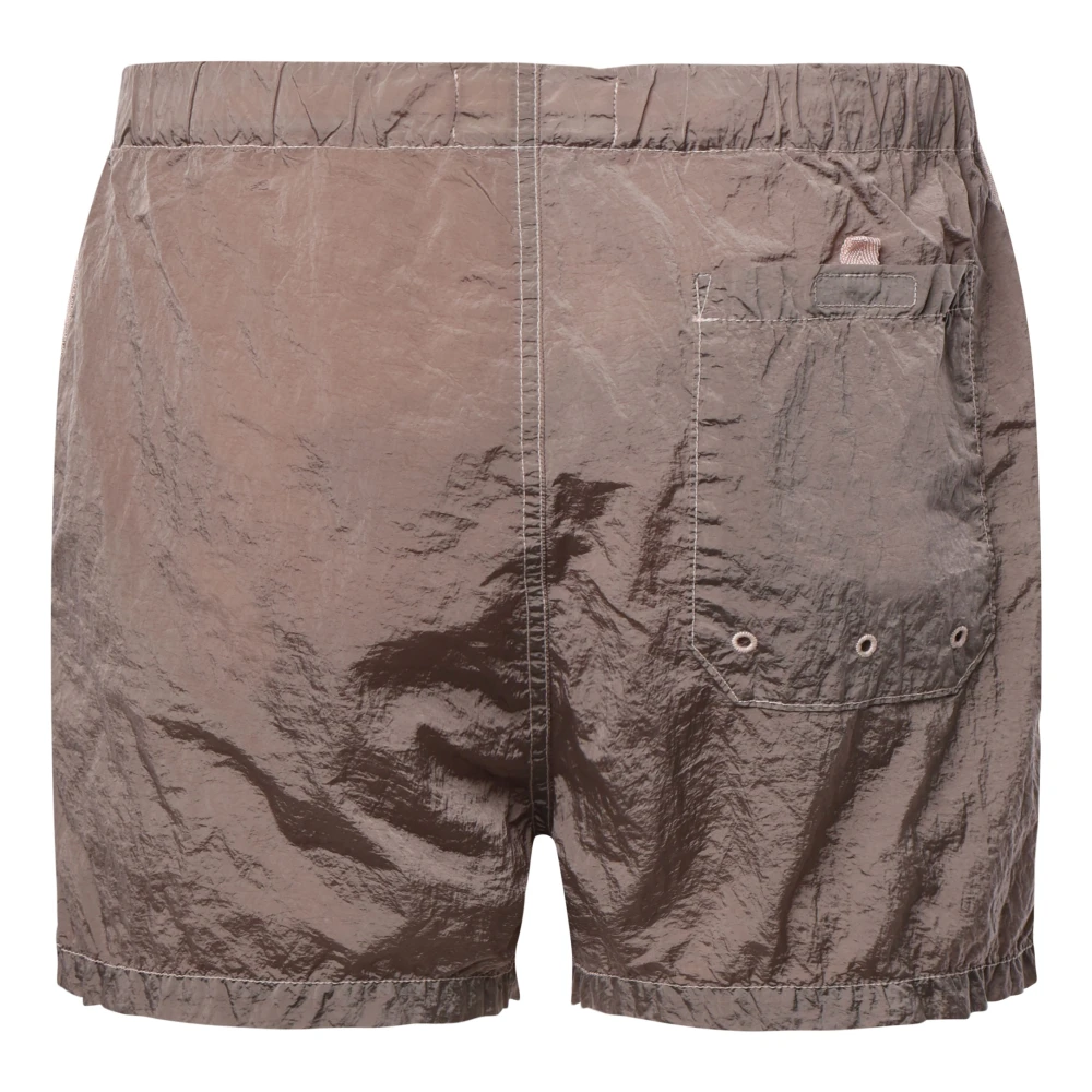 Stone Island Roze nylon shorts met kompaslogo Pink Heren