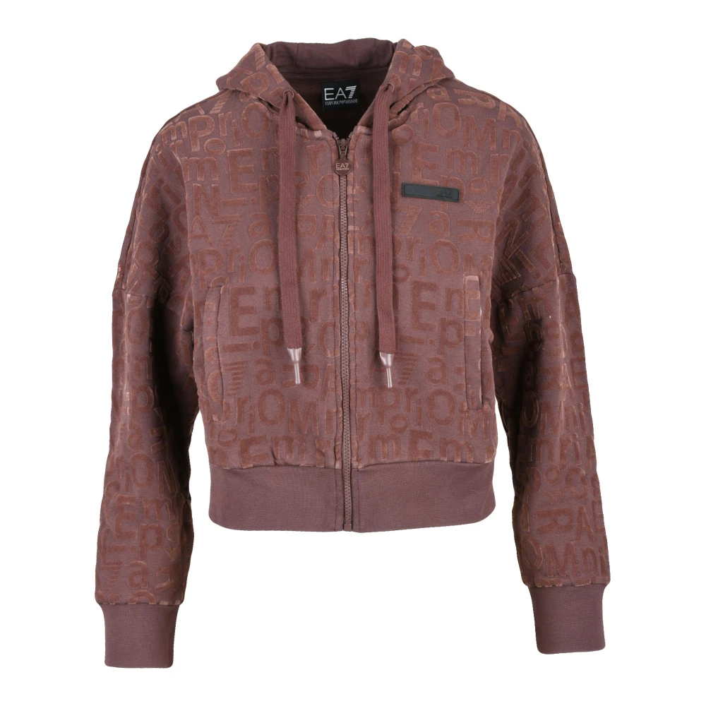 Emporio Armani Ea7 Damen Violett Sweatshirts & Hoodies, Lila, Sgröße: