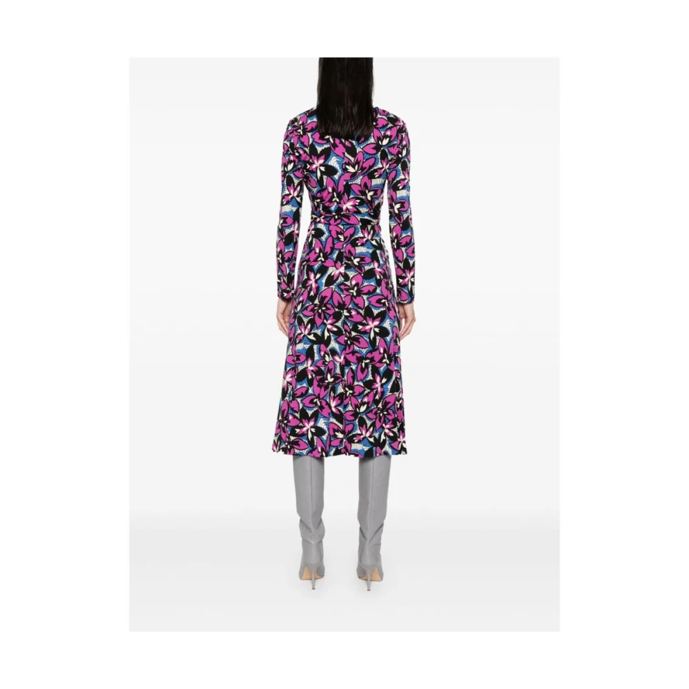 Diane Von Furstenberg Bloemenprint V-hals Jurk Multicolor Dames