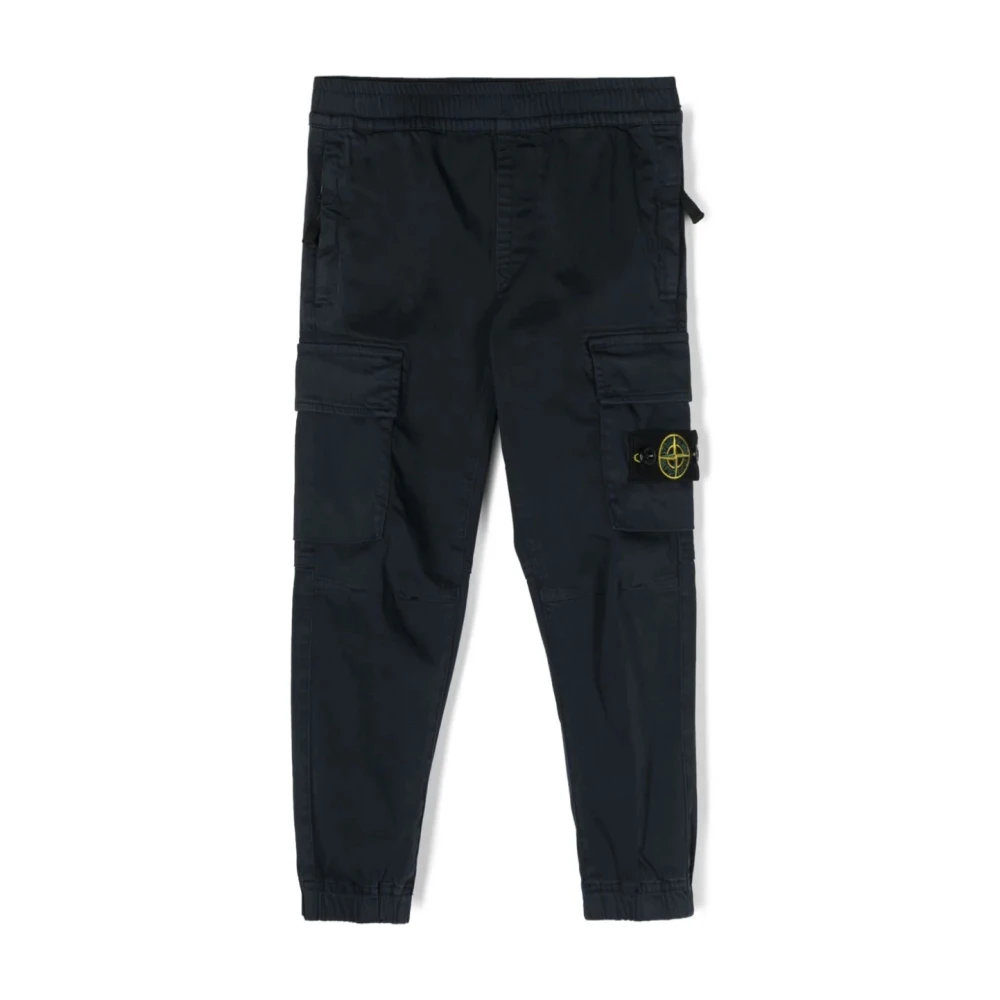 Stone Island Mörkblå Byxor för Pojkar Blue, Pojke