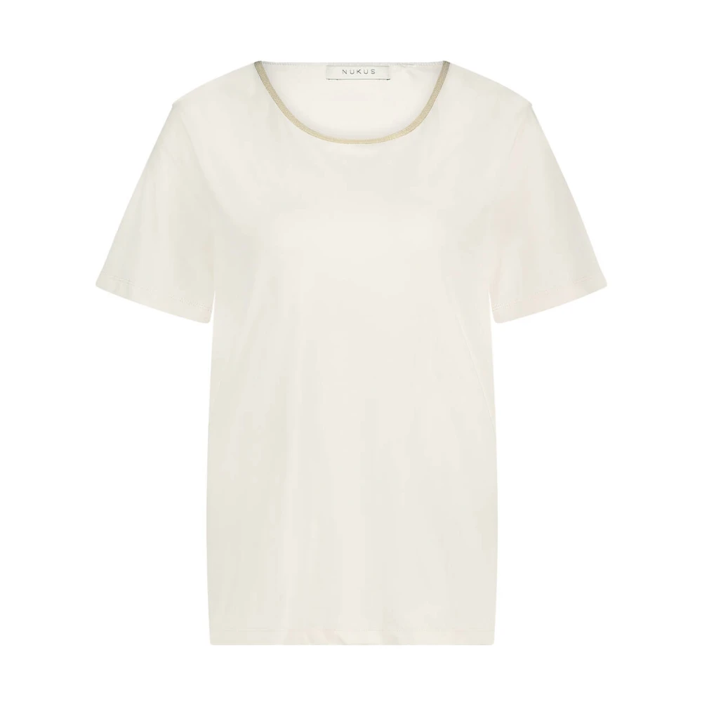 Nukus Top met korte mouwen Tirza-stijl Beige Dames