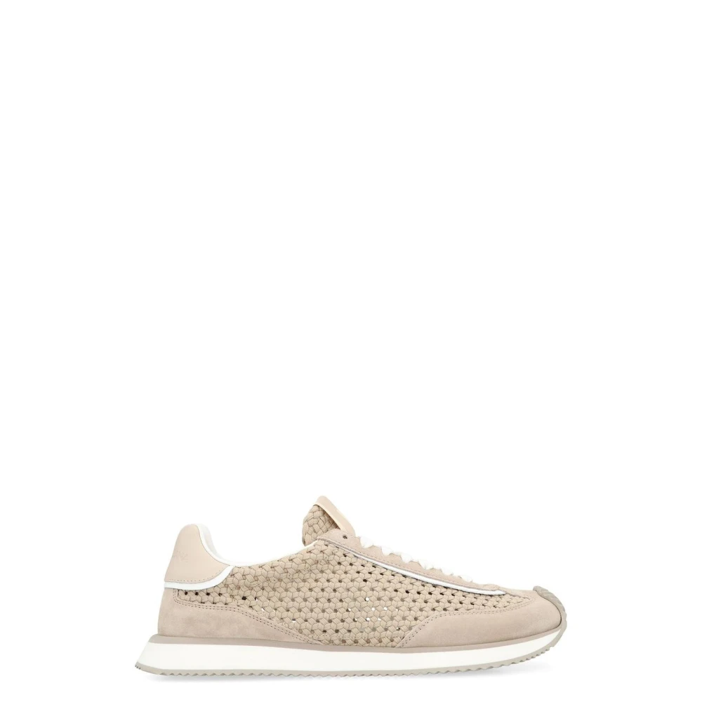 Dolce & Gabbana Geweven Low-Top Sneakers Heren Schoenen Beige