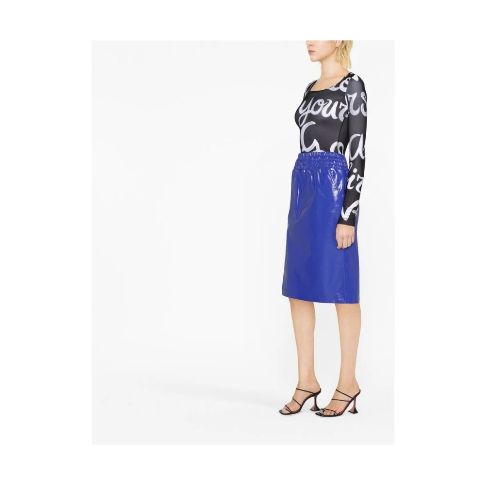 Tom Ford Koningsblauwe High-Shine Midi Rok Blue Dames