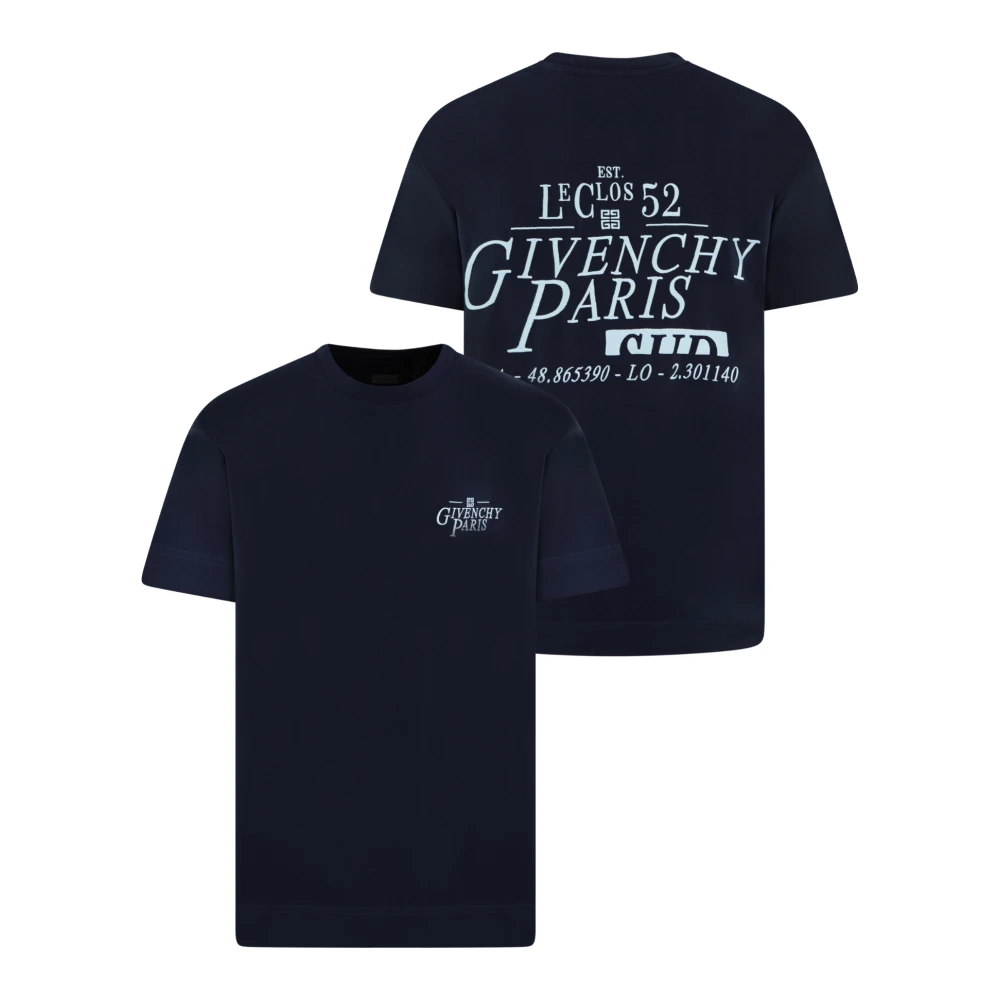 Givenchy Boxy Fit T-Shirt Blue Heren