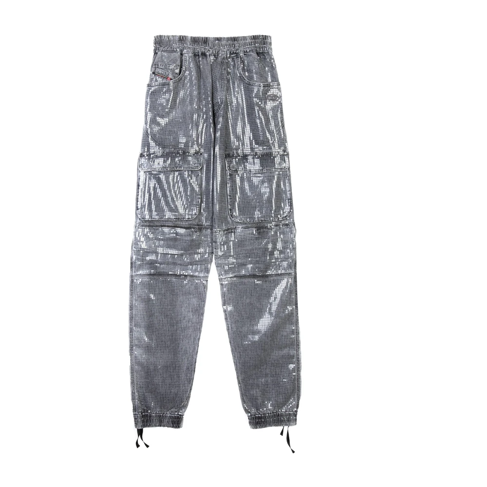 Diesel Women's Gray D-Mirt Straight Trousers