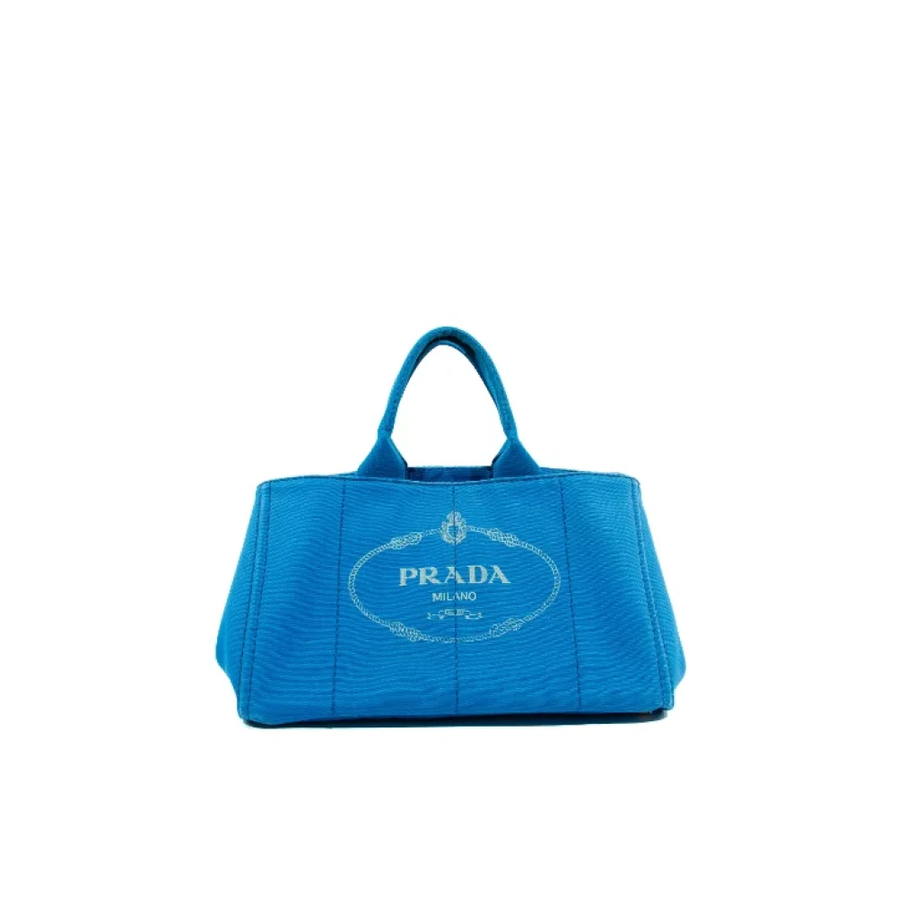 Prada Vintage Pre-owned Satin prada-bags Blue Dames