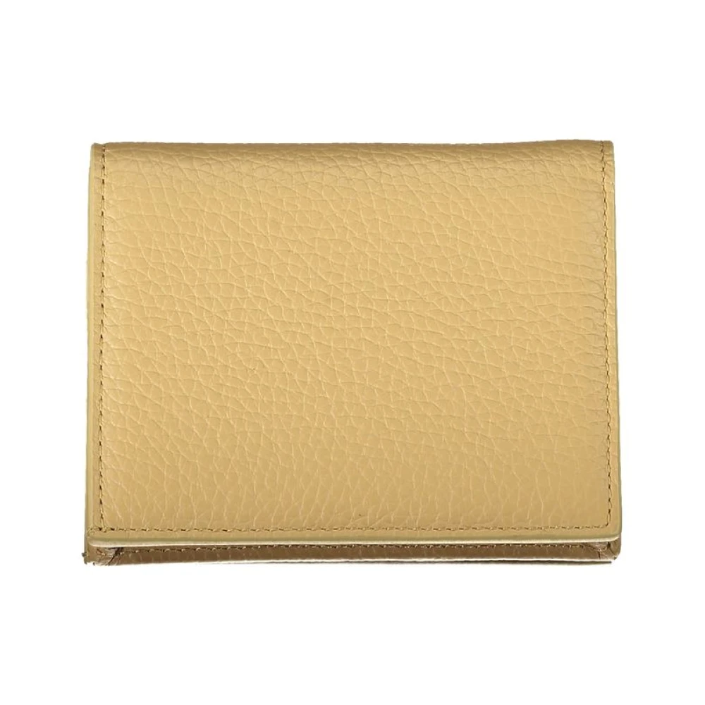 Coccinelle Beige Leren Portemonnee met Diverse Functies Beige Dames