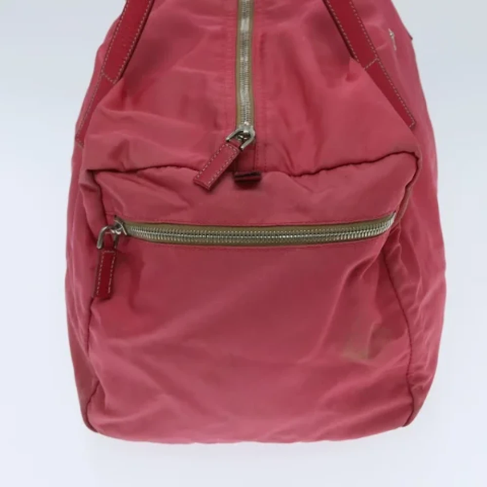 Prada Vintage Pre-owned Nylon travel-bags Pink Dames