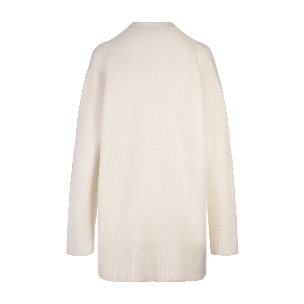 Fabiana Filippi Witte Cashmere Zijde Bouclé Vest Beige Dames