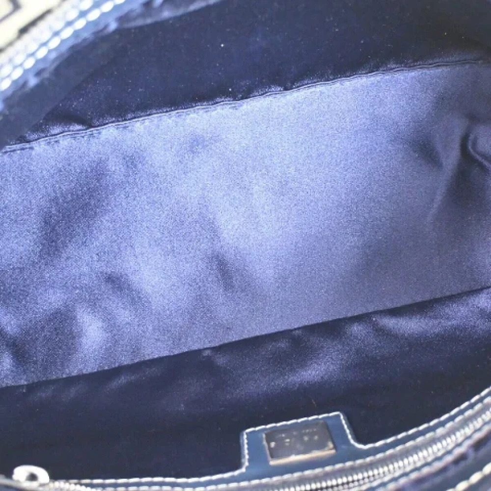 Fendi Vintage Pre-owned Canvas shoulder-bags Blue Dames