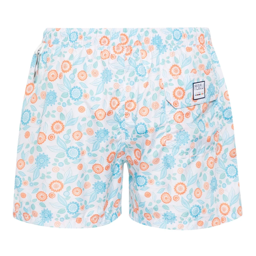 Fedeli Polyester Zwemshorts met Elastische Riem Multicolor Heren