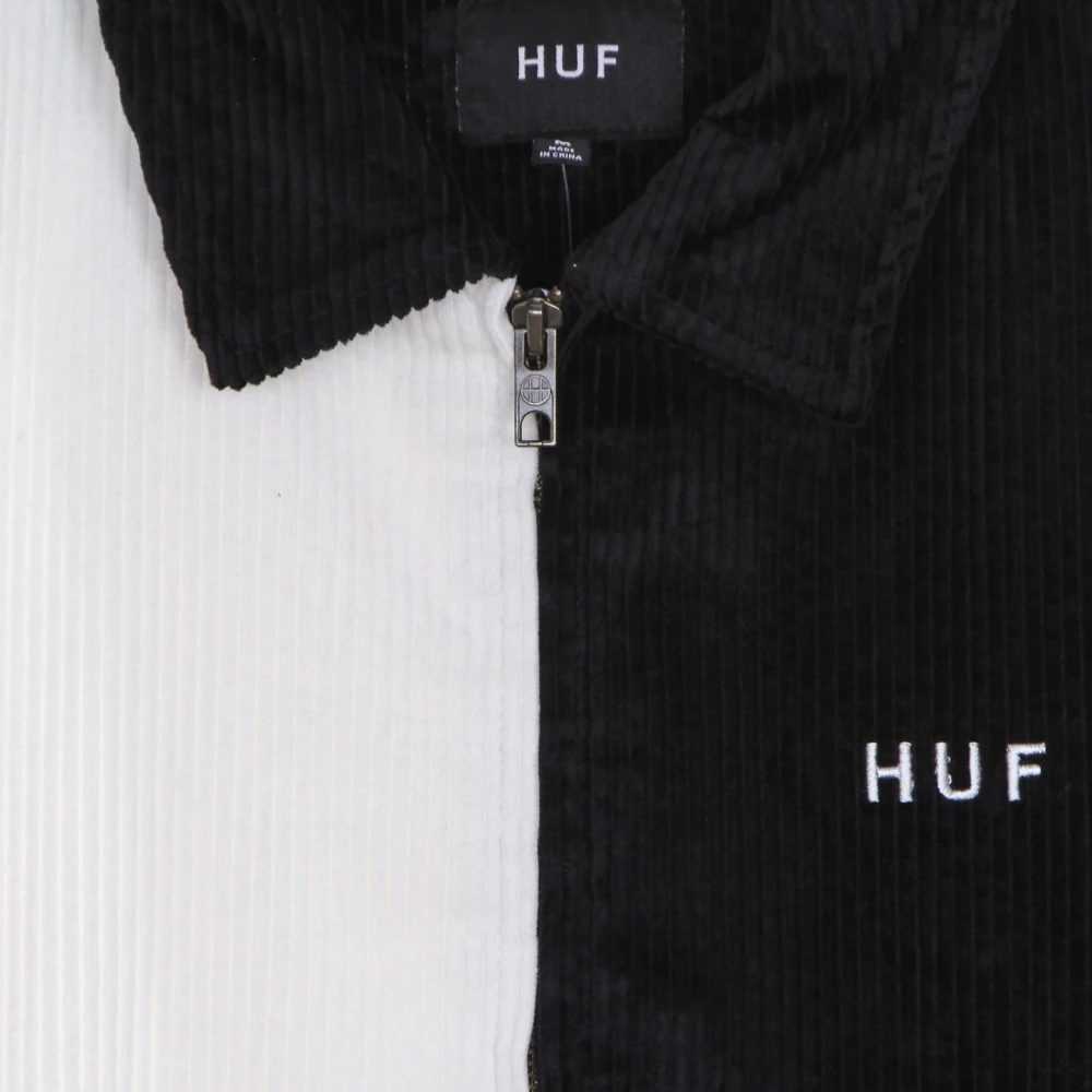 HUF Zwarte Corduroy Langarm Jas Black Heren