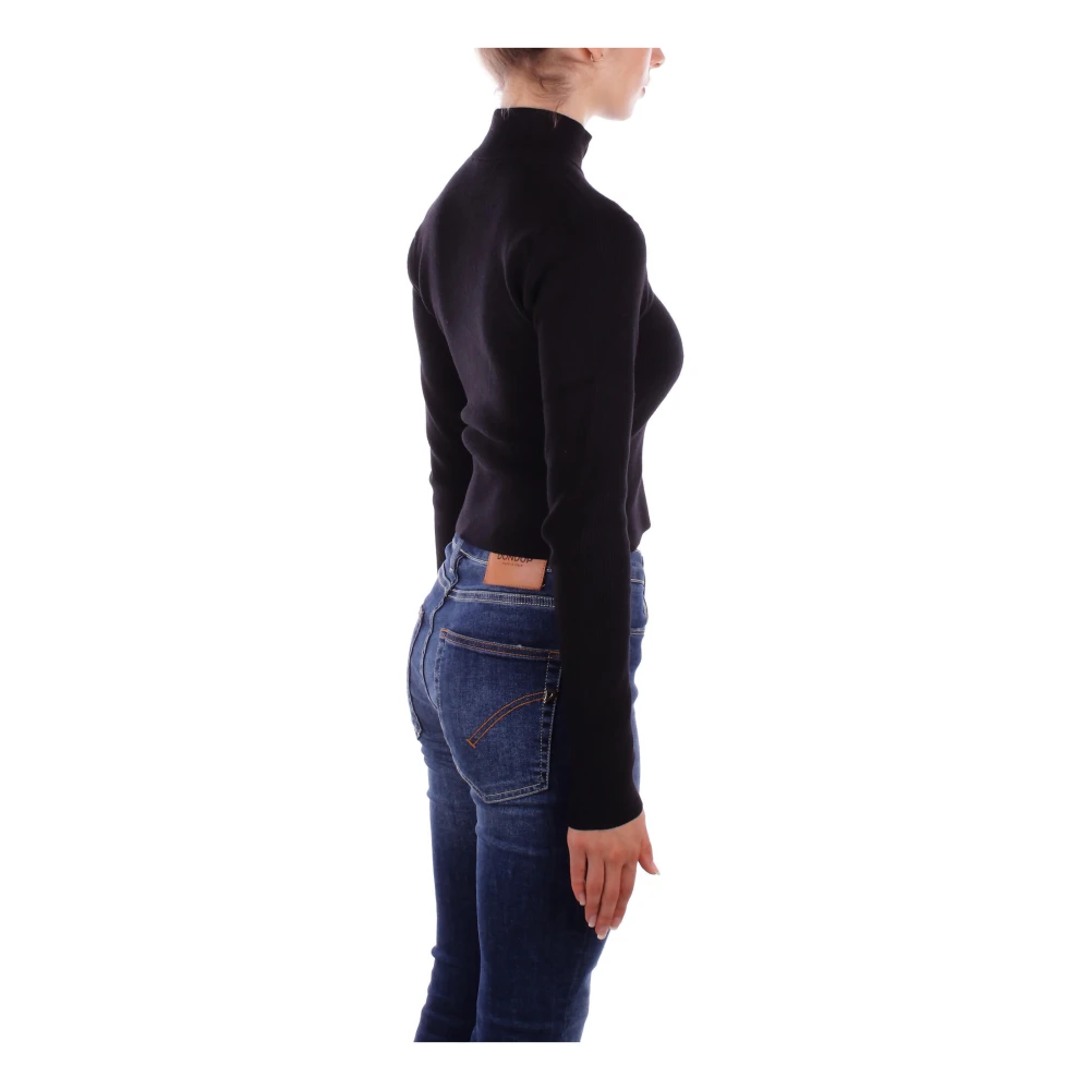 Dickies Zwarte Logo Front Zip Sweater Black Dames