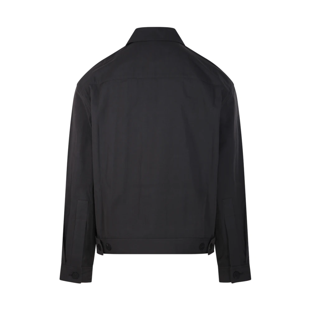 Studio Nicholson Olie Button Up Overshirt Jas Black Heren
