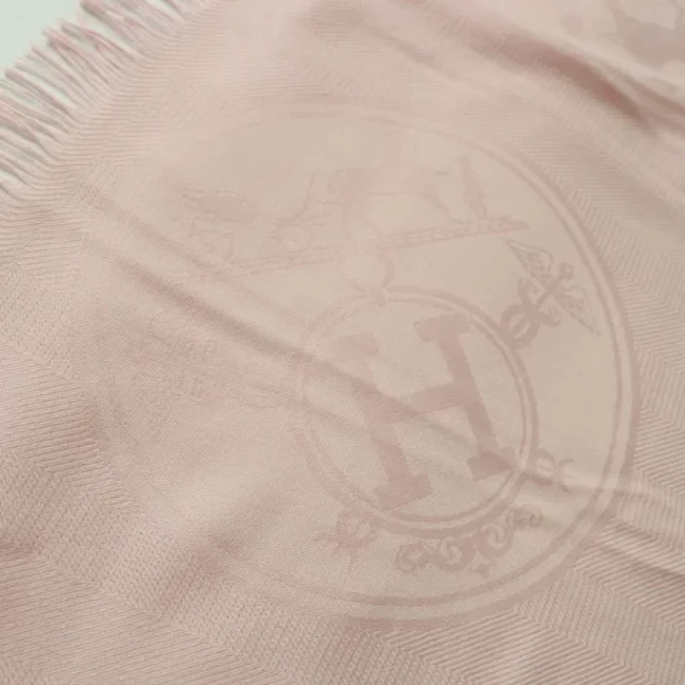 Hermès Vintage Pre-owned Cashmere scarves Pink Dames