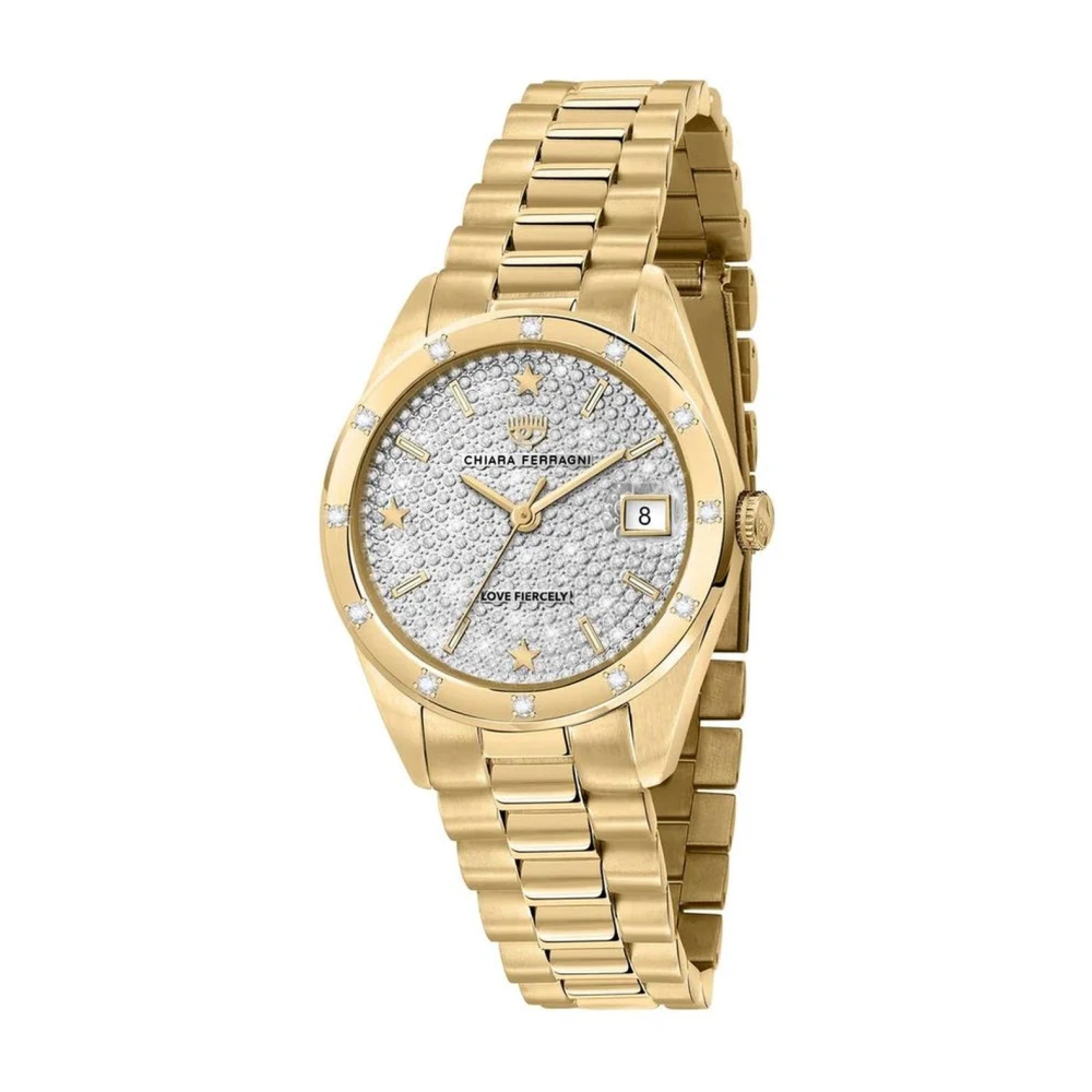 Chiara Ferragni Collection Women's Yellow Stainless Steel Quartz Analog Watch