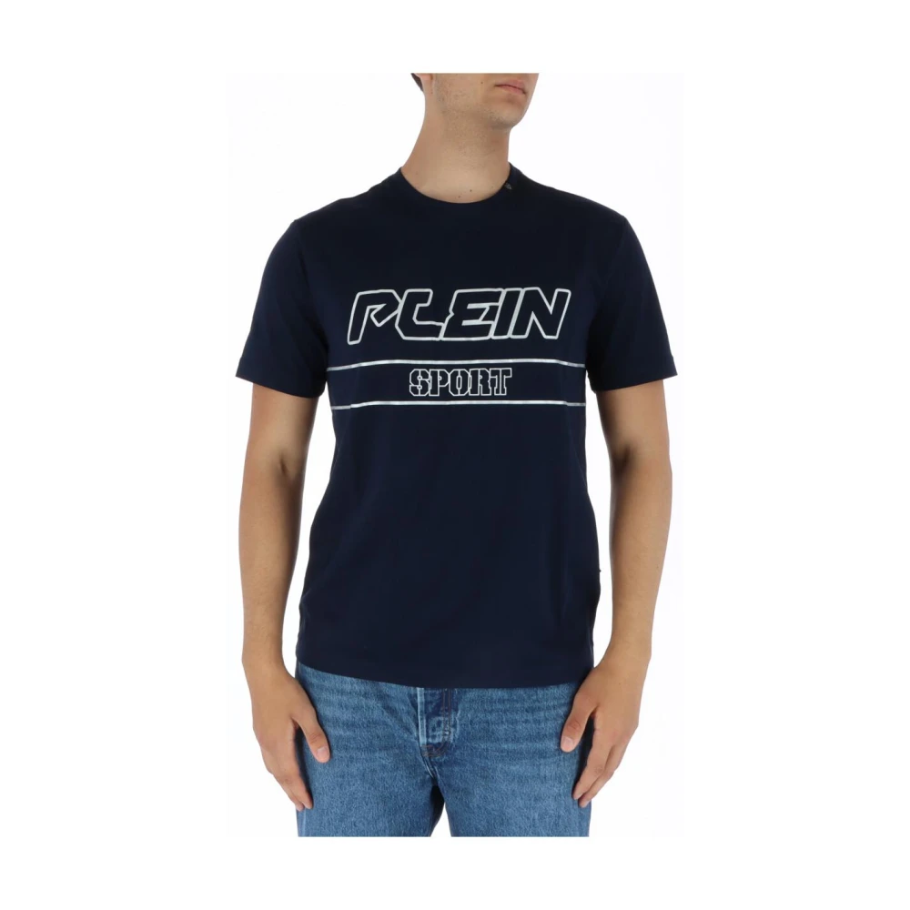 Plein Sport Men's Blue Training T-Shirts & Tops, Xl, Tshirt Logo