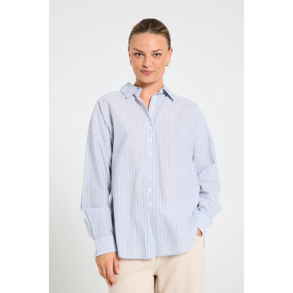 Freequent Chambray Blouse Fqfeline Stijl Blue Dames