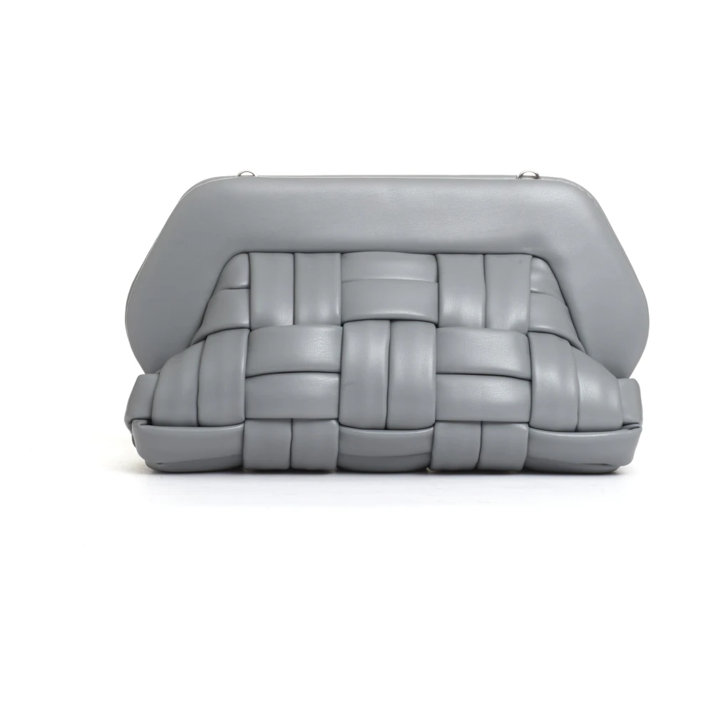 THEMOIRè Grijze geweven clutch tas Gray Dames