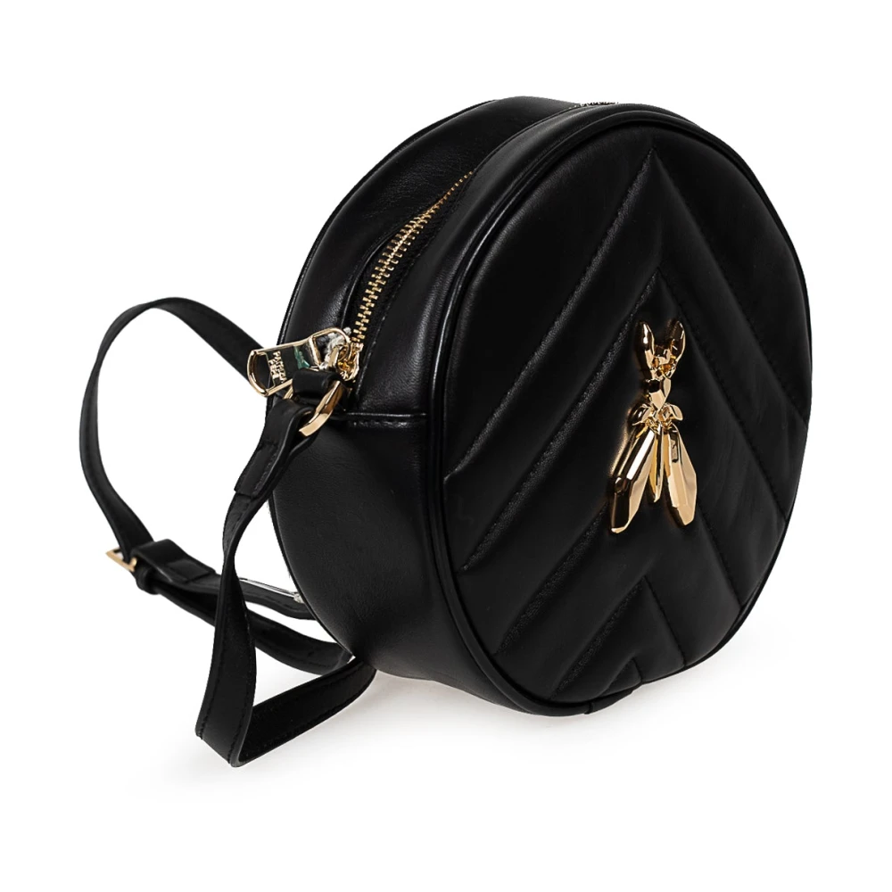 PATRIZIA PEPE Elegante Crossbody Tas met Logo Black Dames